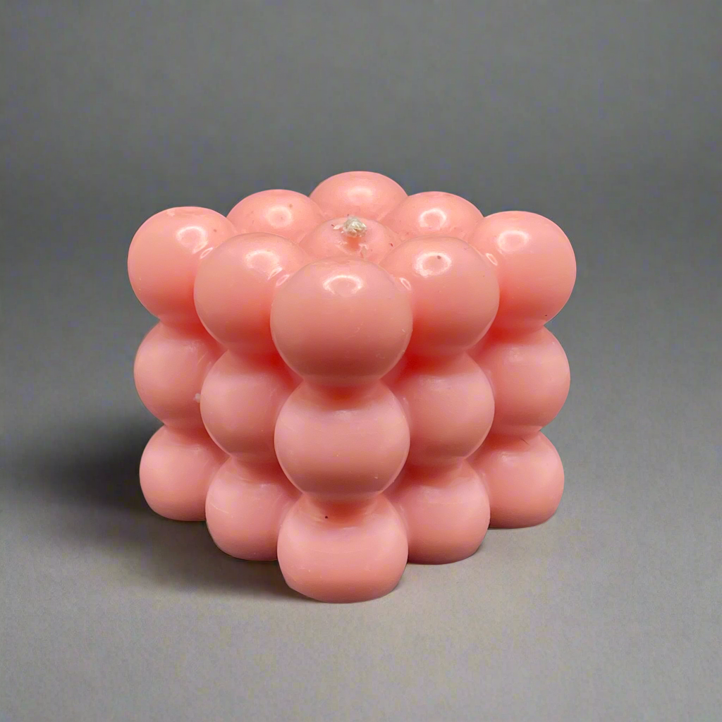 Vegan bubble candles in vibrant colors - Soy wax scented home fragrance for aromatherapy