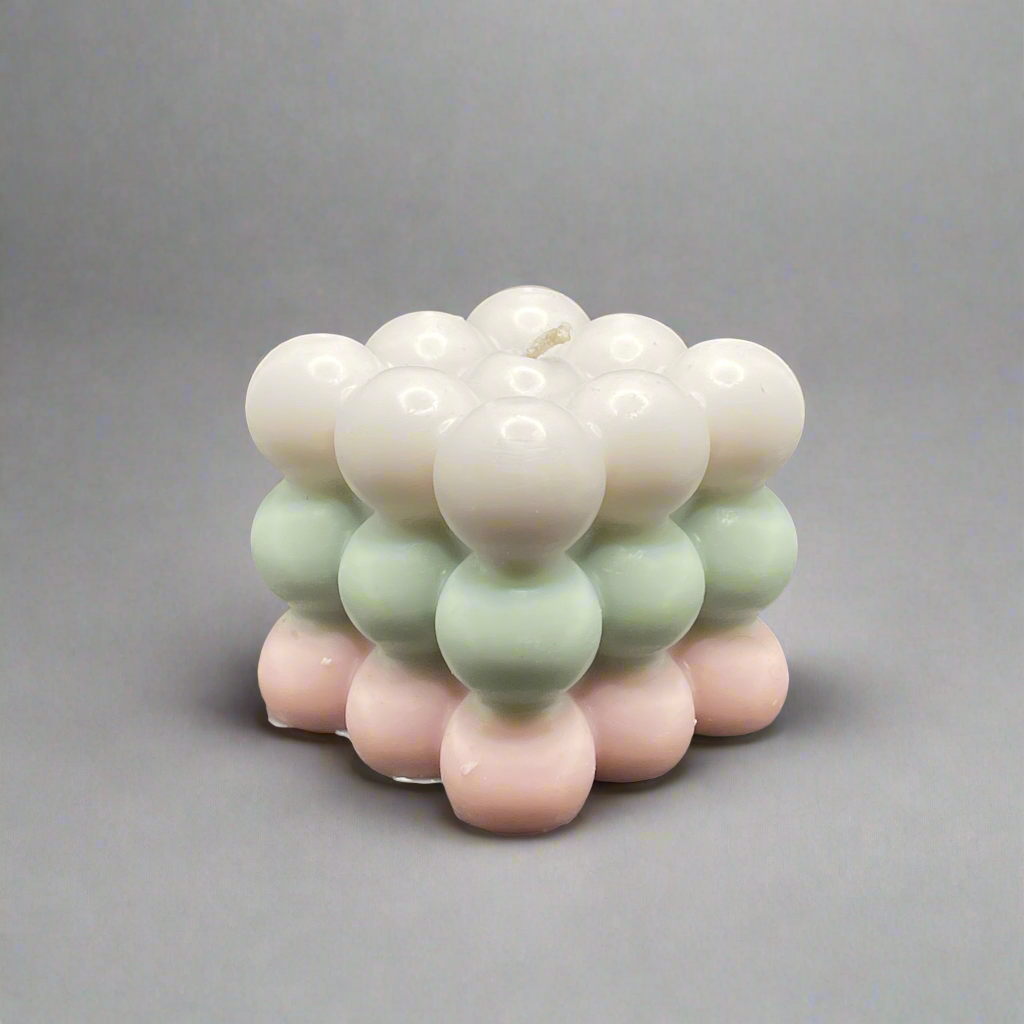 Handcrafted bubble cube soy wax candles - Eco-friendly scented vegan aromatherapy candles