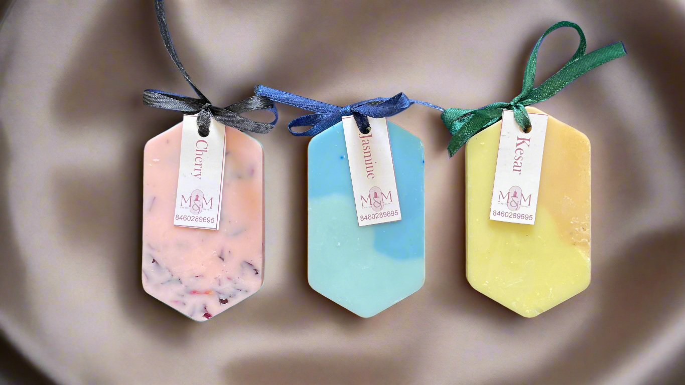 Eco-friendly soy wax sachets 6-pack - Vegan air fresheners in lavender, jasmine, cinnamon scents