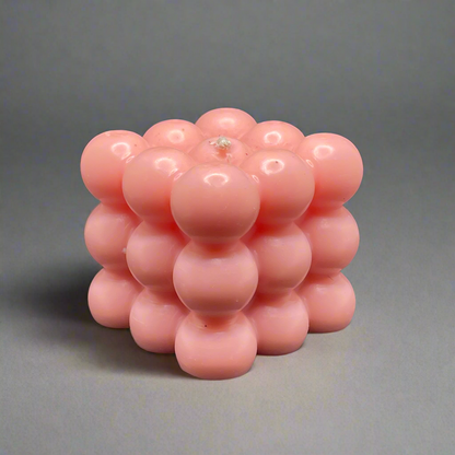 Vegan bubble candles in vibrant colors - Soy wax scented home fragrance for aromatherapy