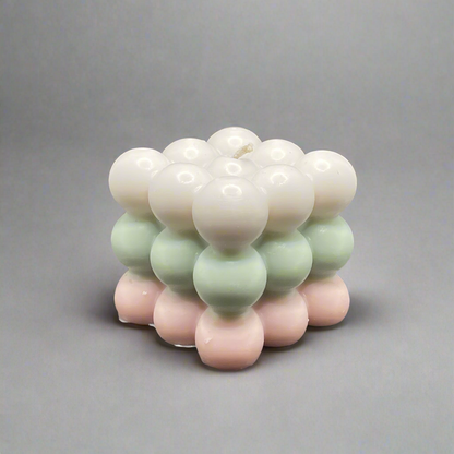 Handcrafted bubble cube soy wax candles - Eco-friendly scented vegan aromatherapy candles