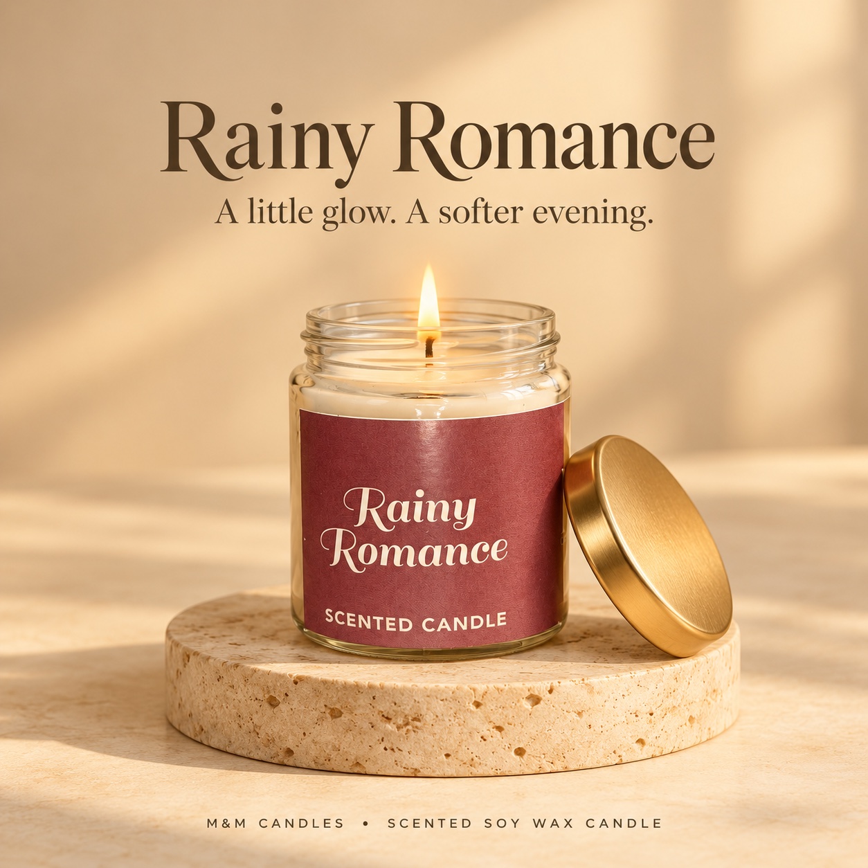 Hand-poured scented soy wax candles by M&M Candles
